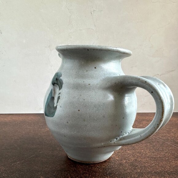 Mid Century Stoneware Pitcher Vase - Picture 2 of 16